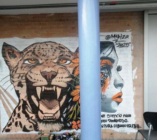 MEZCLA MURAL EN PRO DE LA FUERTA D ELA MUJER