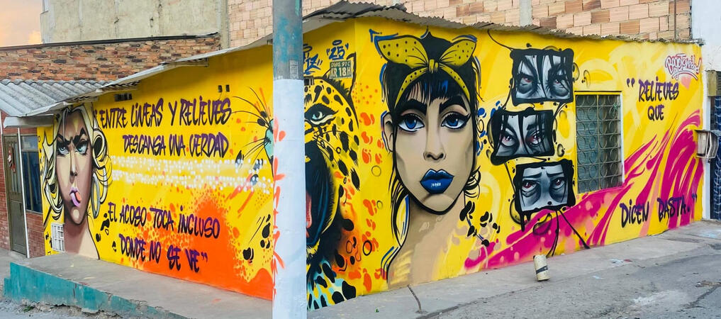 ENTRE LINEAS Y RELIEVES MURAL ENCONTRA DEL ACOSO CALLEJERO 2025